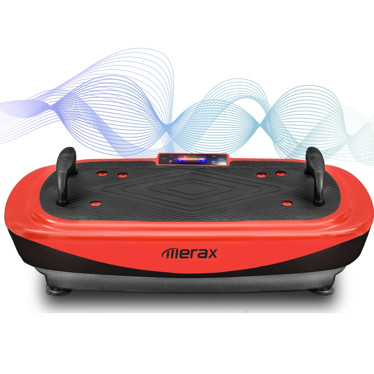 

[EU Warehouse] Merax 4D Vibration Plate Fitness Machine, EU Plug(Black Red)