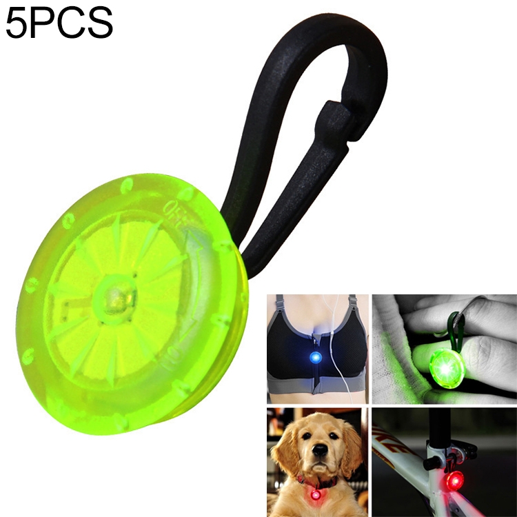 

5 PCS Camping Night Running Arm Luminous Hanging Buckle Safety Light(Green)