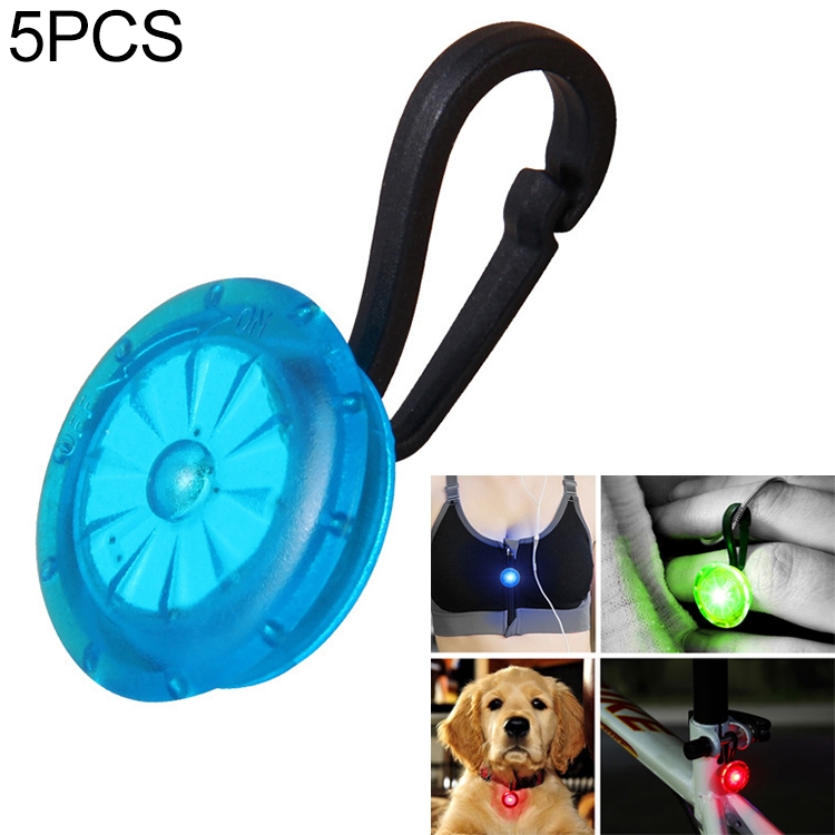 

5 PCS Camping Night Running Arm Luminous Hanging Buckle Safety Light(Blue)
