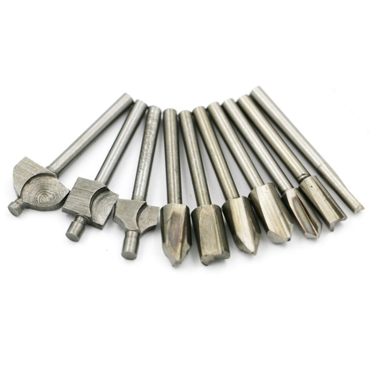 

10 PCS Woodworking Electricity Rapid Steel Trimmer Engraving Machine Grinding Knife Grooving Cutter