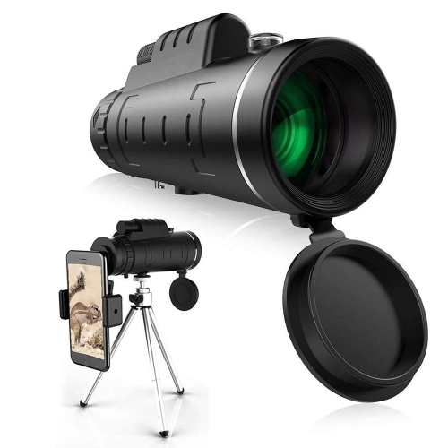 

[US Warehouse] 40X60 Outdoor Waterproof Anti-fog High-power Prism Monocular Binoculars with Mobile Phone Holder