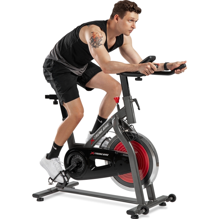 

[UK Warehouse] Indoor Portable Exercise Spinning Bike with 4-way Adjustable Handle / Seat & 13kg Flywheel & LCD Display