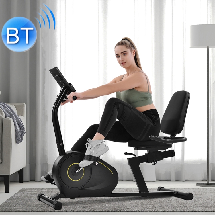 

[EU Warehouse] Merax Steel 8-level Reluctance Horizontal Exercise Bike with 4kg Flywheel & Pulse Sensor & LCD Display & Bluetooth APP