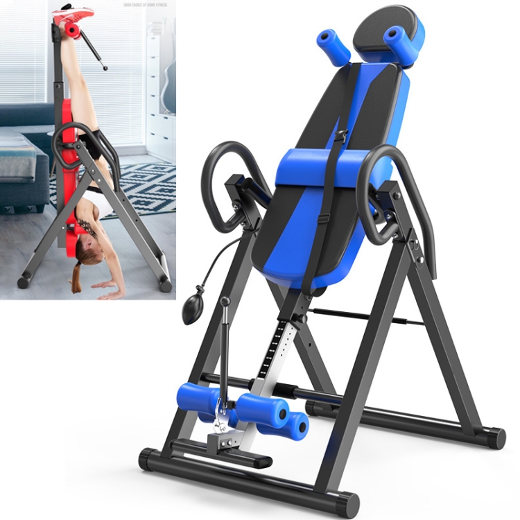 

Multi-function Household Heightening Inverted Crane Machine Sports Equipment (Black Blue)