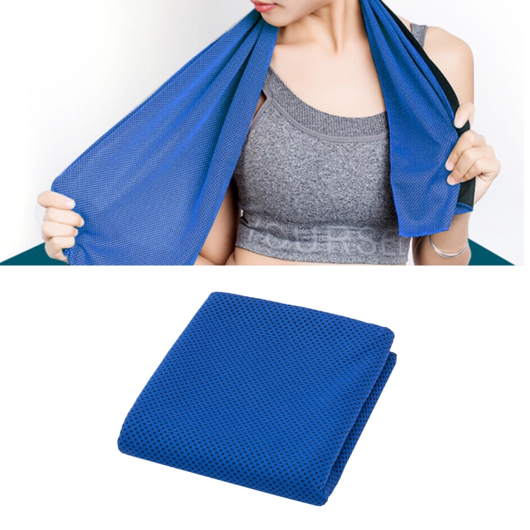 

2 PCS Microfiber Fabric Gym Sports Towel Enduring Ice Towel, Size: 30*100cm(Dark Blue)