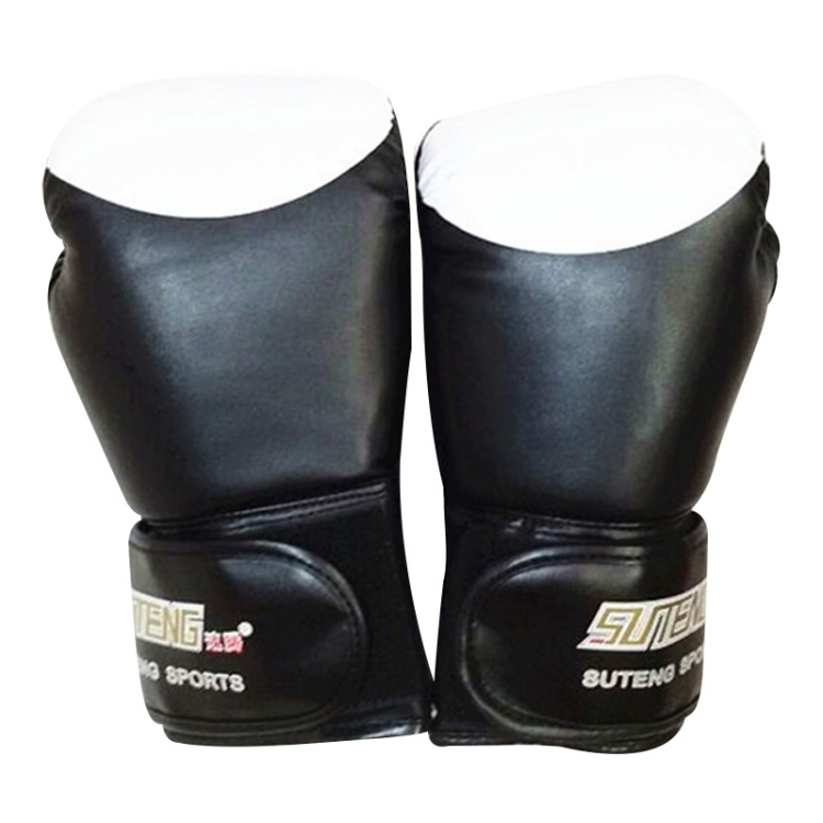 

SUTENG PU Leather Adults Training Boxing Gloves(Black)