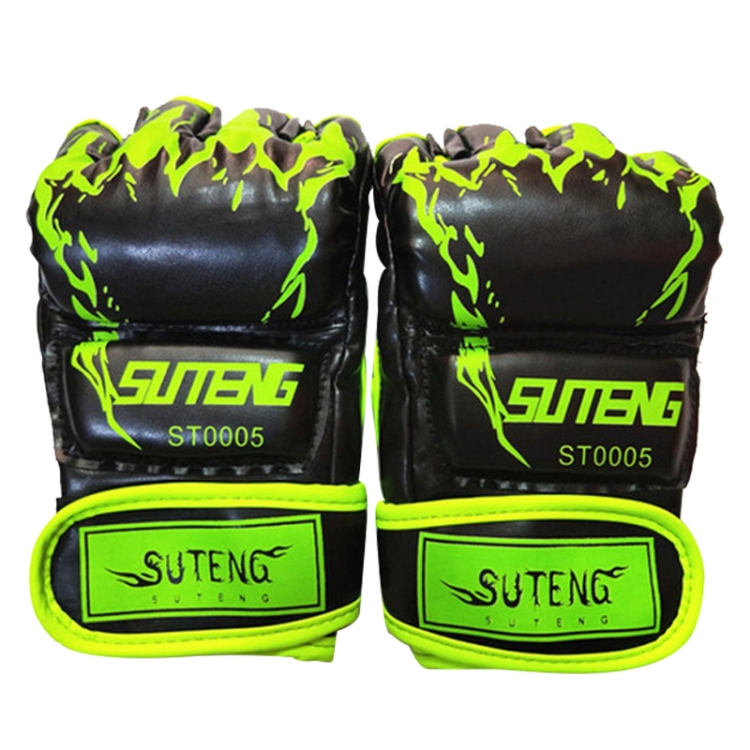 

SUTENG Half Fingers Training Boxing Gloves for Adults(Green)