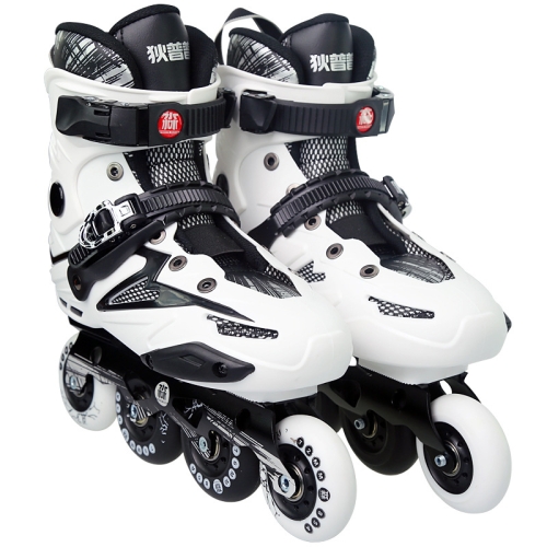 

Dile Bear F35 Adult Single Row Four-wheel Roller Skates Skating Shoes, Size : 39 (White)