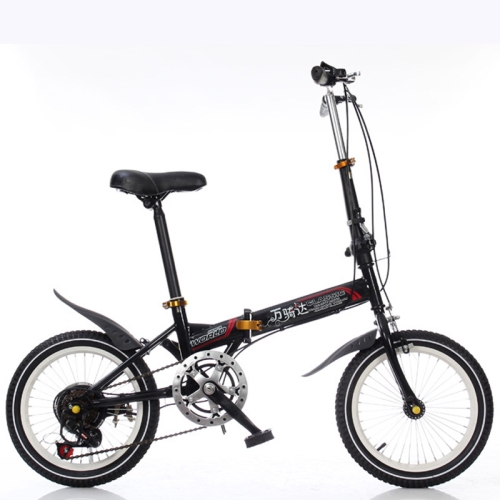 

20 inch Portable Folding Variable Speed Bicycle Casual Bike (Black)