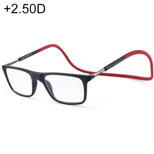

Anti Blue-ray Adjustable Neckband Magnetic Connecting Presbyopic Glasses, +2.50D(Red)