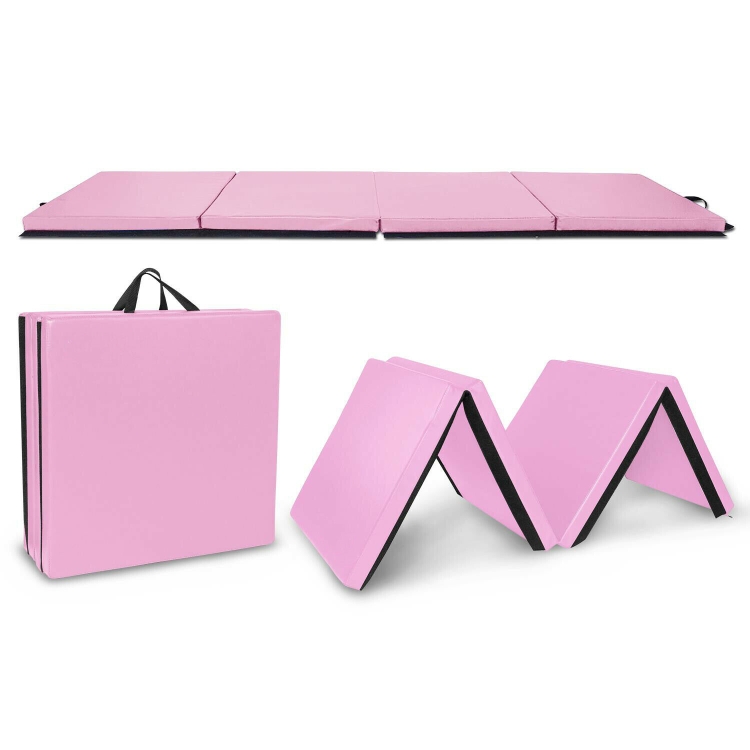

[US Warehouse] Foldable PVC EVA Exercise Yoga Gymnastics Mat, Size: 120x300x5cm (Pink)
