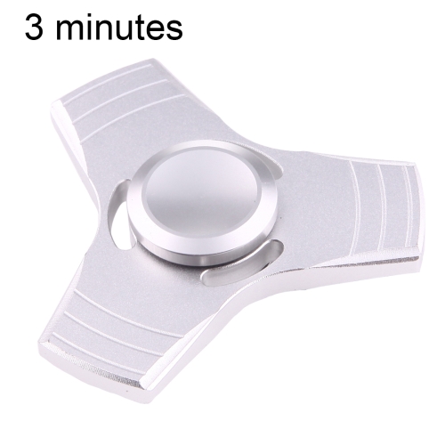 

Fidget Spinner Toy Stress Reducer Anti-Anxiety Toy for Children and Adults, 3 Minutes Rotation Time, Small Steel Beads Bearing + Aluminum Material, Three Leaves(Silver)