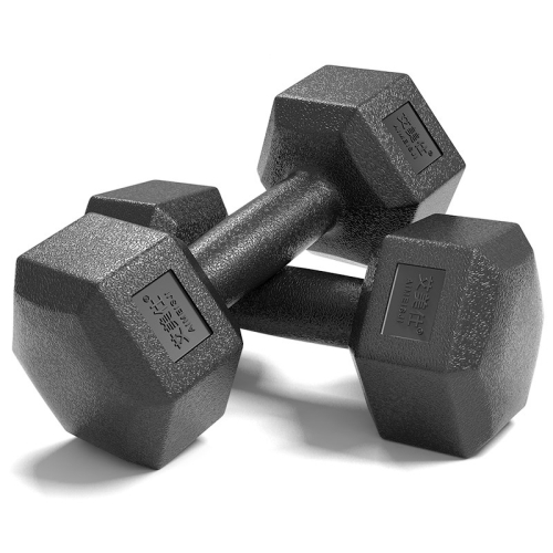 

6KG A Pair Household Glue Fitness Hexagon Dumbbells