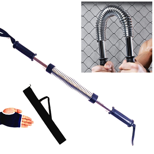 

60kg Electroplating Spring Hand Grips Arm Strength Brawn Training Device + Hand Guard + Storage Bag Set (White)