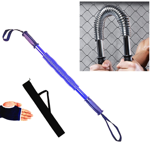 

60kg Spring Hand Grips Arm Strength Brawn Training Device + Hand Guard + Storage Bag Set (Blue)