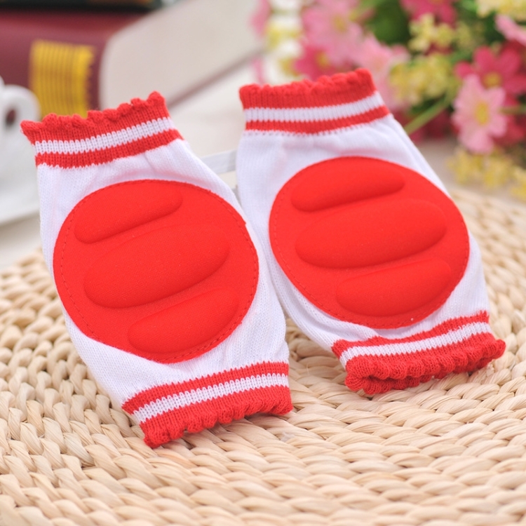 

One Pair Ventilated Children Baby Crawling Walking Knee Guard Elbow Guard Protecting Pads(Red)