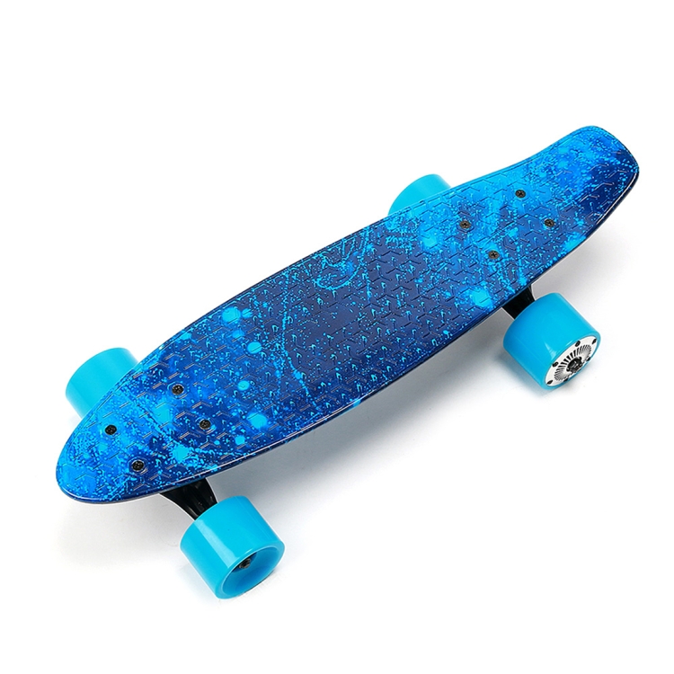 

[US Warehouse] Starry Sky Pattern Single Tail Lift Four Wheel Skateboard Mini Electric Skateboard with Remote Control