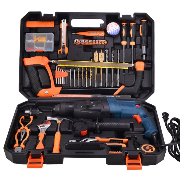 

STT-058A Multifunction Household 58-Piece Electric Hammer Drill (1300W) Toolbox Set