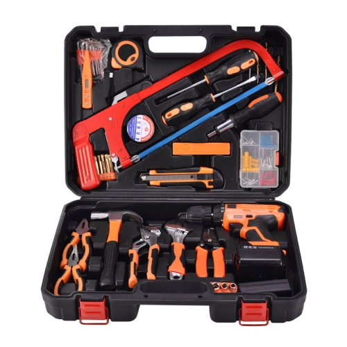 

STT-052A Multifunction Household 52-Piece Electrician Repair Toolbox 21V Lithium Electric Drill Suit