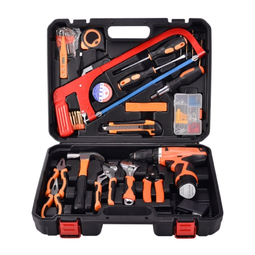 

STT-052C Multifunction Household 52-Piece Electrician Repair Toolbox 12V Lithium Electric Drill Suit