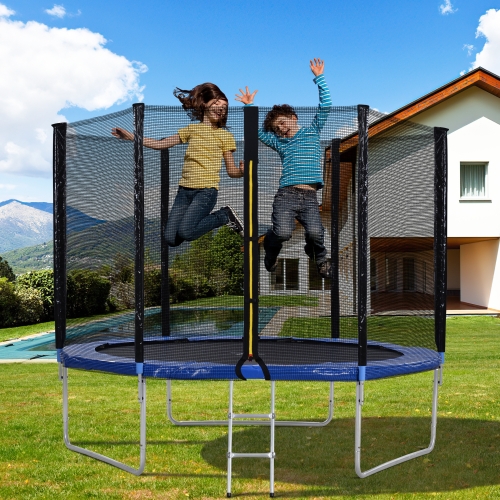 

[EU Warehouse] 10FT Outdoor Garden Trampoline Bouncing Bed with Safety Fence & Padded Bars