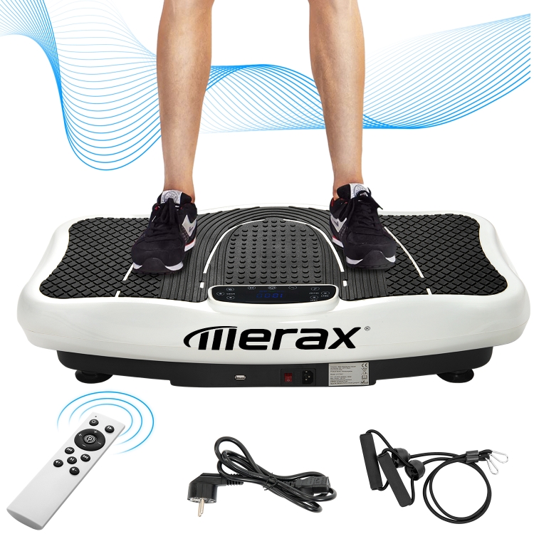

[EU Warehouse] Merax 2D Rocker Vibration + Bluetooth Vibration Plate Vibration Trainer, EU Plug(White)