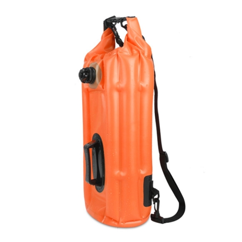 

Outdoor Portable Waterproof Shoulder Bag Dry and Wet Separation Swimming Bag PVC Inflatable Bag, Capacity: 18L (Orange)