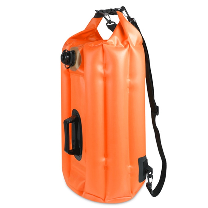 

Outdoor Portable Waterproof Shoulder Bag Dry and Wet Separation Swimming Bag PVC Inflatable Bag, Capacity: 28L (Orange)
