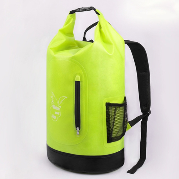 mochila verde fluorescente