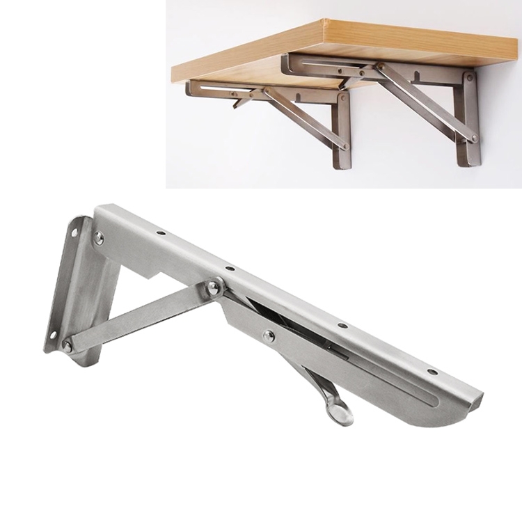

20 inch K Type Wall-mounted Foldable Stainless Steel Spring Storage Shelf for Dining Table