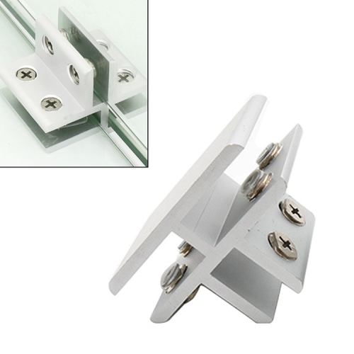 

3 PCS Aluminum Alloy Glass Combination Clamp Cabinet Partition Fixing Clip, T-type Cliped 8-10mm