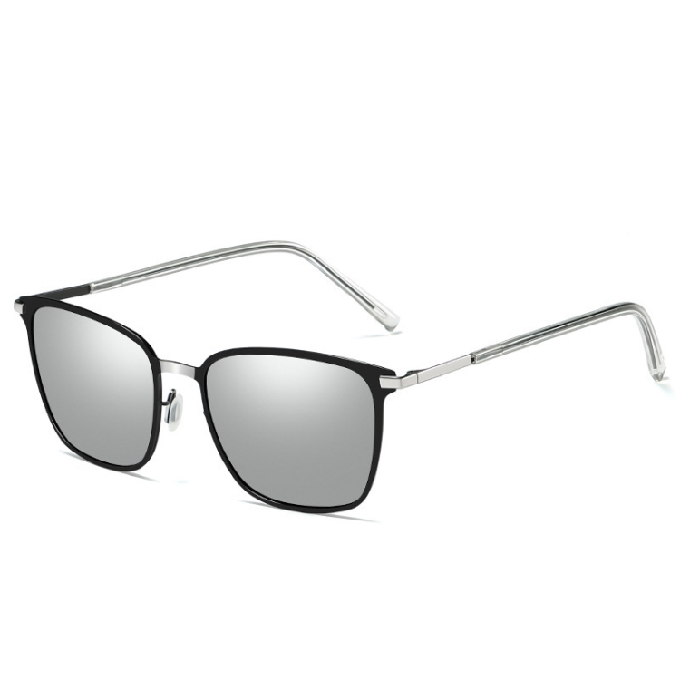 

Men Fashion UV400 Square Frame Polarized Sunglasses (Gold & Black + Grey)