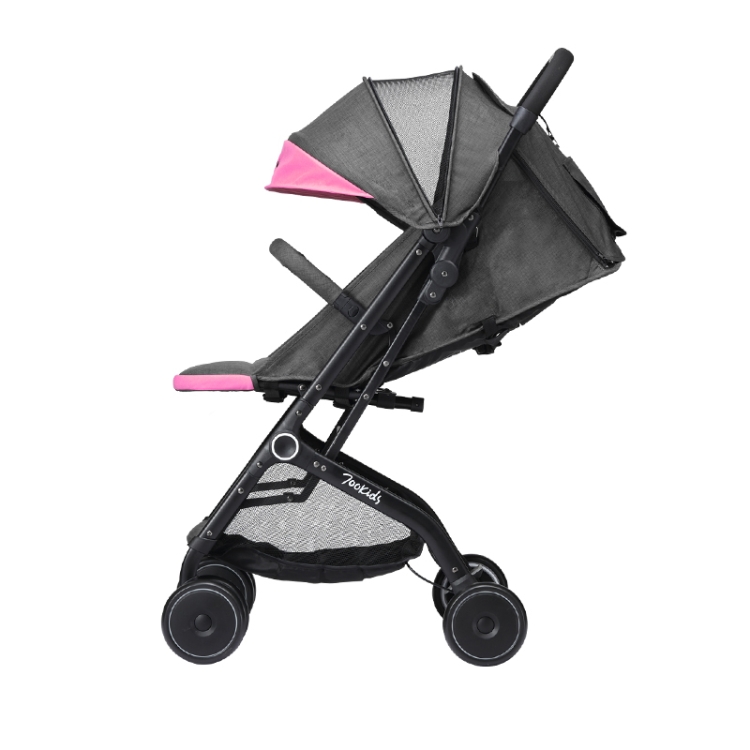 

Original Xiaomi 700Kids Child Baby Adjustable Folding Shockproof Four-wheeled Stroller Cart with Double Brake (Pink)