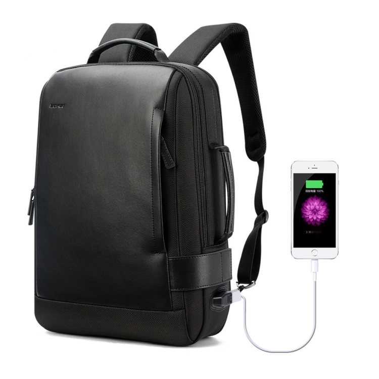 

Bopai 751-006631 Large Capacity Business Fashion Breathable Laptop Backpack with External USB Interface, Size: 32 x 16 x 45cm(Black)