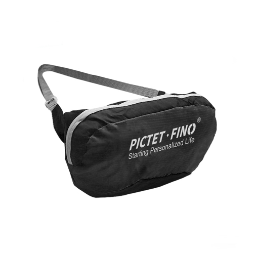 

PICTET FINO RH60 Polyester Waterproof Ultra-thin Foldable Waist Bag, Capacity: 2L (Black)