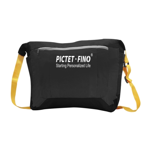 

PICTET FINO RH61 210T Lattice Polyester Waterproof Ultra-thin Foldable Shoulder Bag Crossbody Bag, Capacity: 15L(Black)