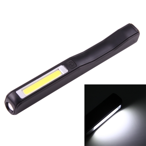 

100LM High Brightness Pen Shape Work Light / Flashlight, White Light , COB LED 2-Modes with 90 Degree Rotatable Magnetic Pen Clip(Black)