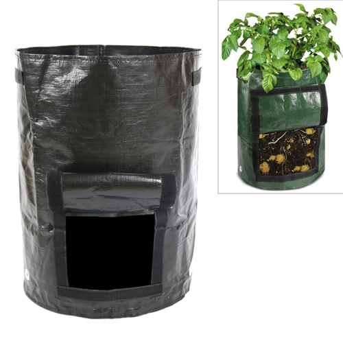 

2 PCS Potato Planting PE Bags Vegetable Planting Grow Bags Farm Garden Supplies, Size: 23cm x 28cm(Black)
