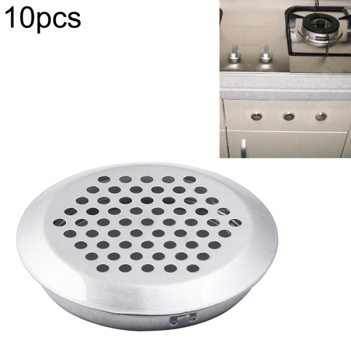 

100 PCS 19mm Bevel Surface Cabinet Round Air Vent Stainless Steel Louvered Grille Cover Vents with Little Holes