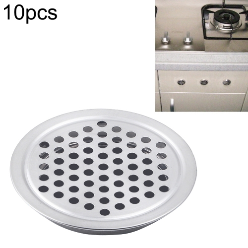 

60 PCS 35mm Flat Surface Cabinet Round Air Vent Stainless Steel Louvered Grille Cover Vents with Little Holes