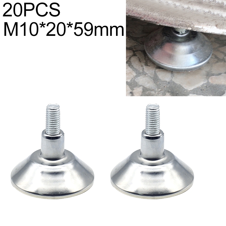 Luoshan 100 PCS Adjustable Foot Pad Furniture Screw Support Stub M6x12