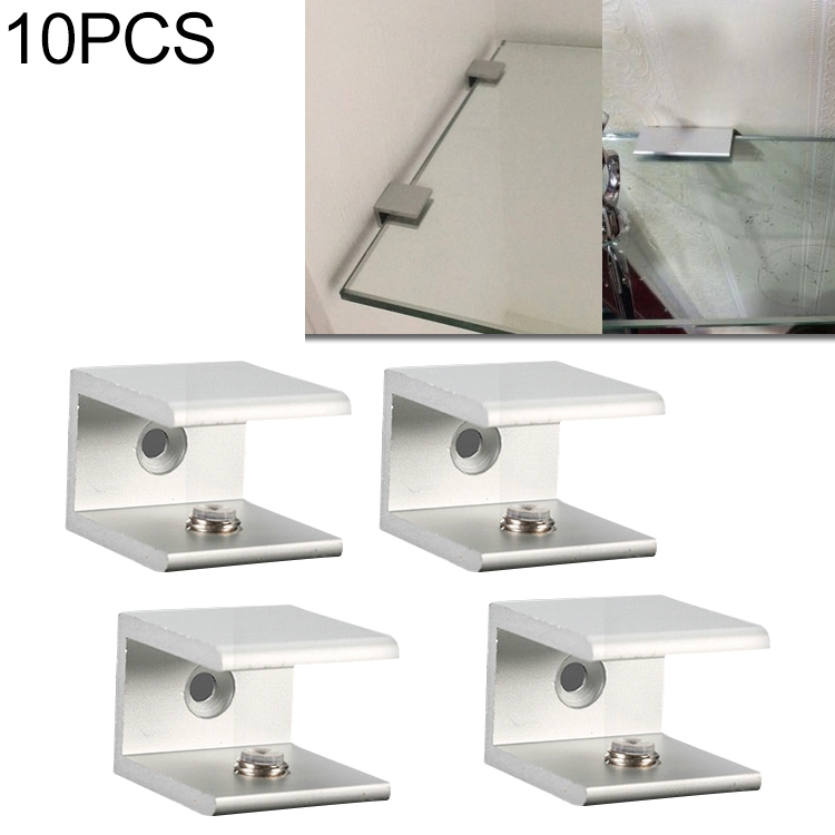 

10 PCS Single Hole Aluminum Alloy Glass Fixing Clip, S, 16mm