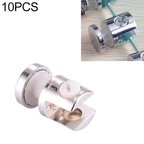 

10 PCS Zinc Alloy Bright Fixed Bracket Connection 8mm Cylindrical Glass Fixing Clamp with Base