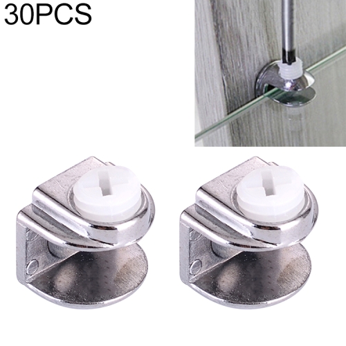 

30 PCS Zinc Alloy Bright Fixed Bracket Connection Single Hole Semicircle Glass Fixing Clamp