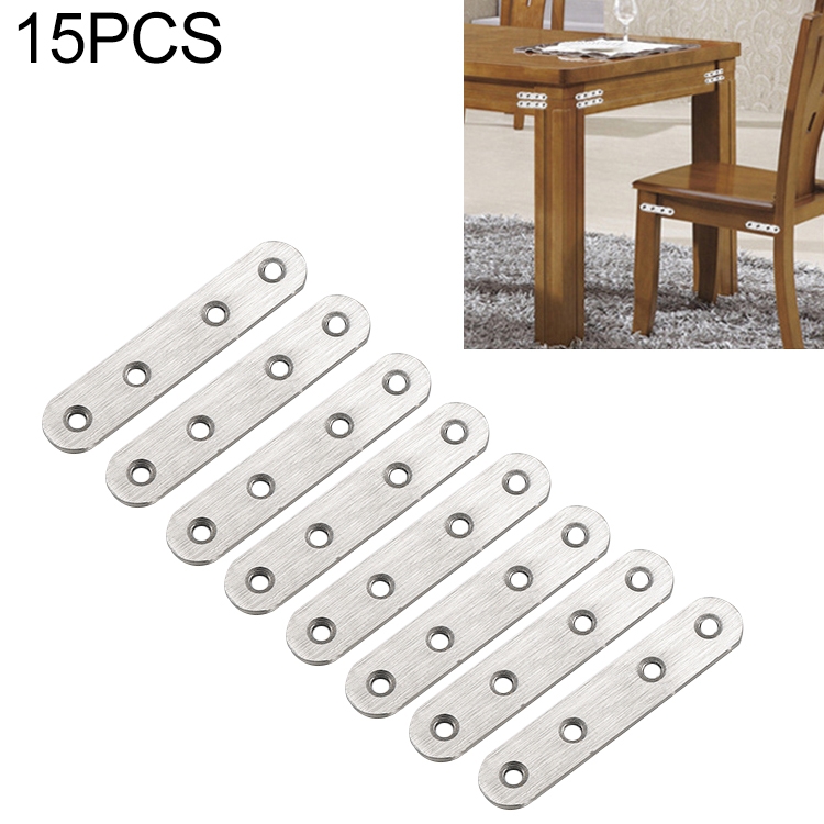 

15 PCS Stainless Steel Connection Code Straight Connecting Piece, Number: 6
