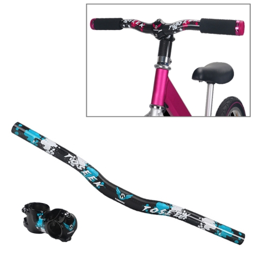 

TOSEEK Carbon Fiber Children Balance Bike Bent Handlebar, Size: 460mm (Blue)