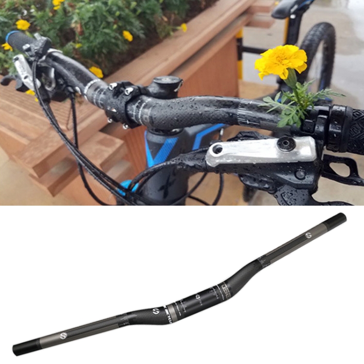 

TOSEEK Full Carbon Fiber Road Bike Bent Handlebar, Size: 740mm (Matte)