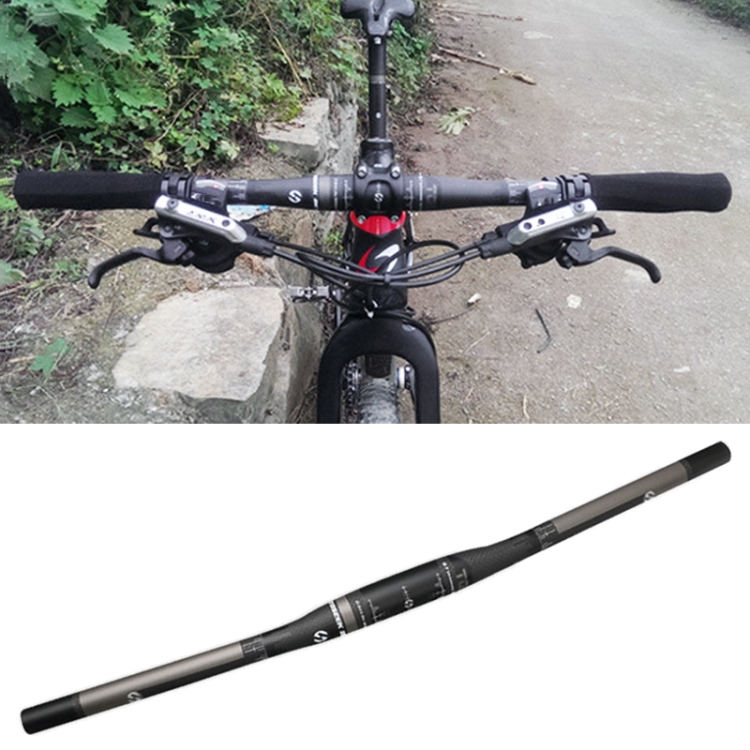 

TOSEEK Full Carbon Fiber Road Bike Straight Handlebar, Size: 580mm (Matte)