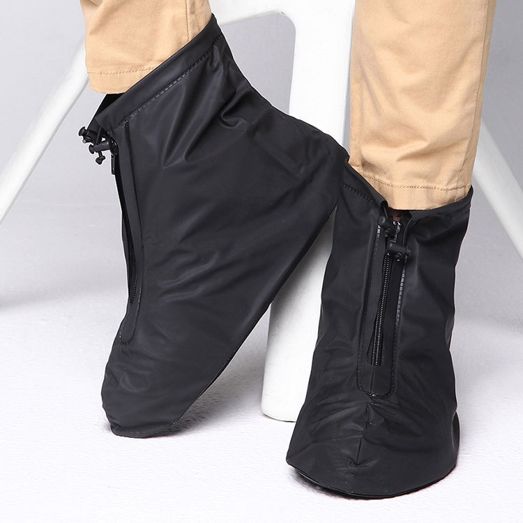 

Fashion PVC Non-slip Waterproof Thick-soled Shoe Cover Size: L (Black)