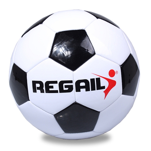 

REGAIL No. 4 Explosion-proof Machine-stitched Football for Teenagers Training(Black)